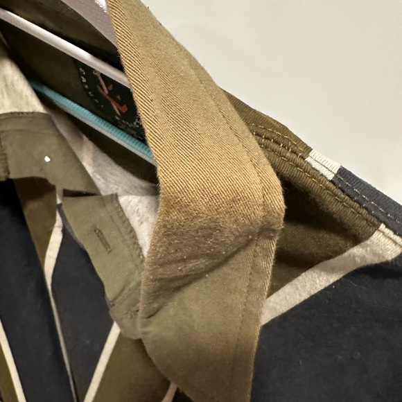 VTG  90s Y2K Mens Sz: XL Ferruche Rugby Top Long Sleeve Vertical Stripe Polo Top - Picture 12 of 12